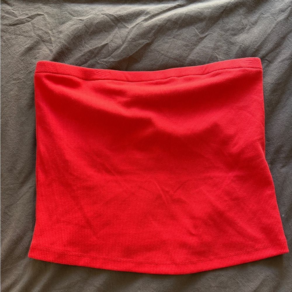 Red Ribbed Tube Top - Target